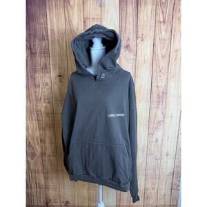 Lonely Ghost Heavyweight Hoodie Charcoal Gray Men's Size 3X